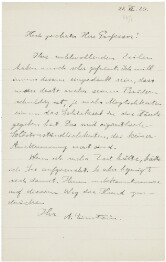 Letter from Albert Einstein