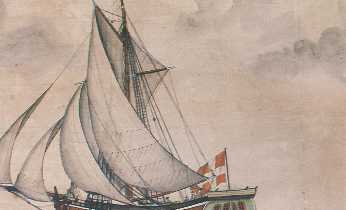Indtil et stykke ind i 1800-tallet bestod den sydfynske flåde væsentligst af jagter, som her DE SEKS SØSKENDE af Troense.