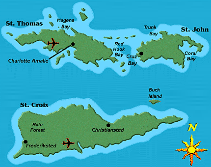 Kort Virgin Islands