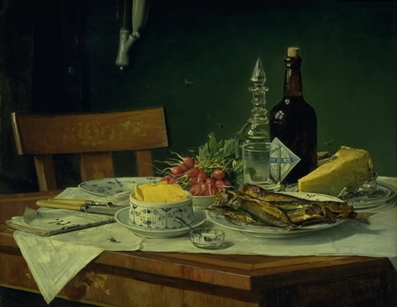 O A Hermansen - et frokostbord 1884